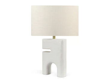 TIP - Plaster table lamp with fabric shade by JOSÉ LEITE DE CASTRO - view 2